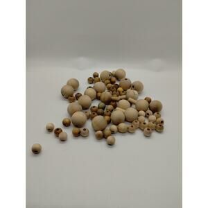 Balls - Spheres - Assorted Wood Craft Parts- Shapes Mix Diameters - Actual Lot